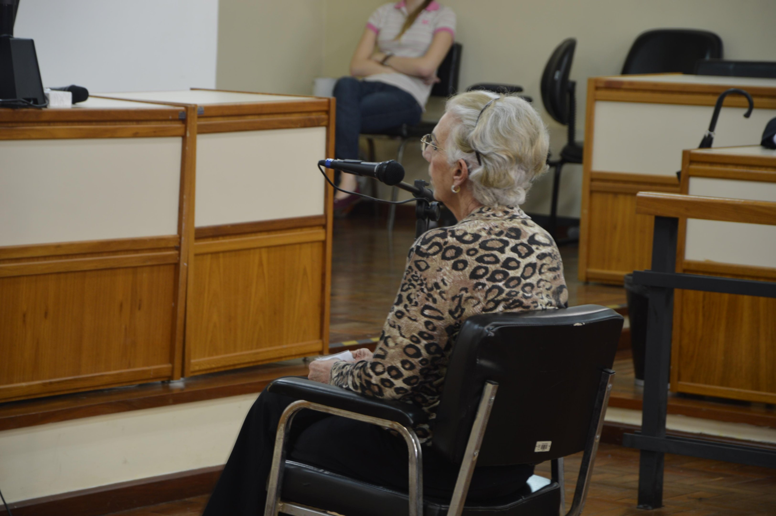 Jussara Uglione, de 74 anos, prestou depoimento &agrave; justi&ccedil;a nesta quinta-feira