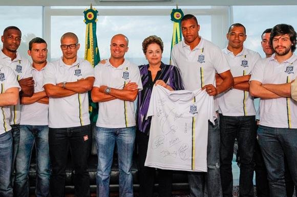 Jogadores se encontraram com a presidente ao longo do ano