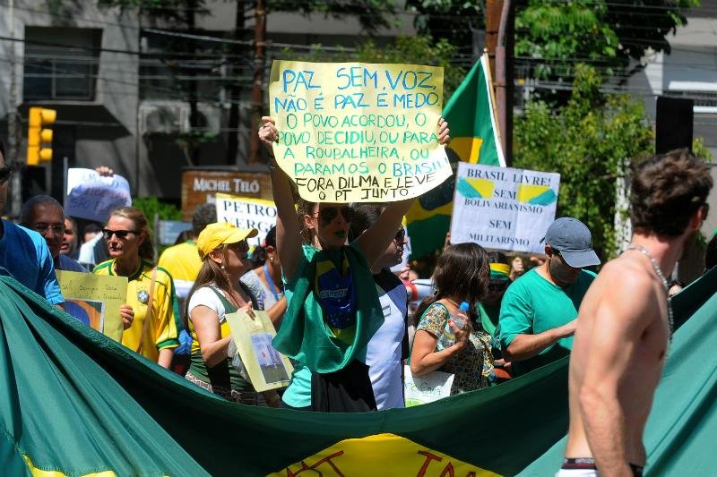 Protesto pediu impeachment de Dilma