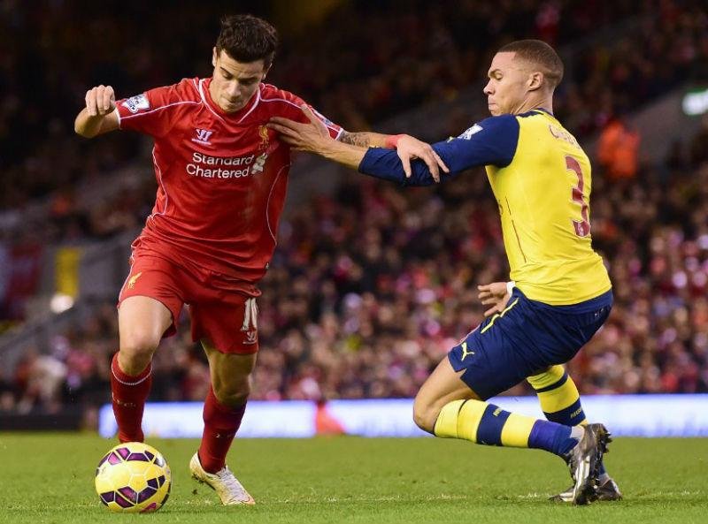 Brasileiro Philippe Coutinho marcou um dos gols do Liverpool na partida