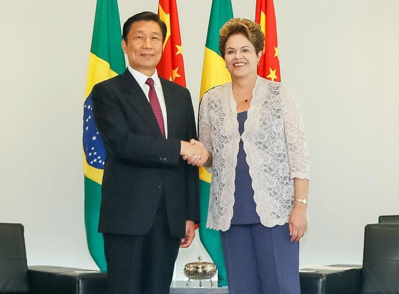 Dilma se encontrou nesta sexta-feira  com Li Yuanchao, Vice-Presidente da China
