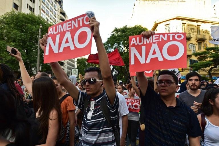Protesto estava concentrado na Rua da Consola&ccedil;&atilde;o, nas proximidades da Avenida Paulista