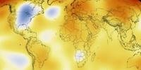 Mapa produzido pela NASA exibe a temperatura global de 2014