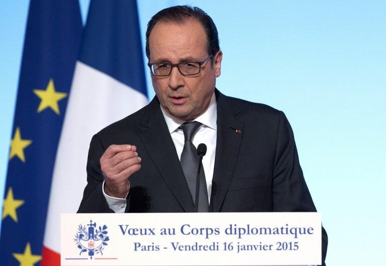 Hollande defendeu a liberdade de express&atilde;o
