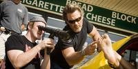 Tarantino e um dos protagonistas do filme, Kurt Russell