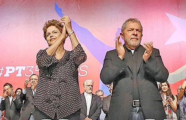 Dilma recebeu apoio de Lula no anivers&aacute;rio do partido