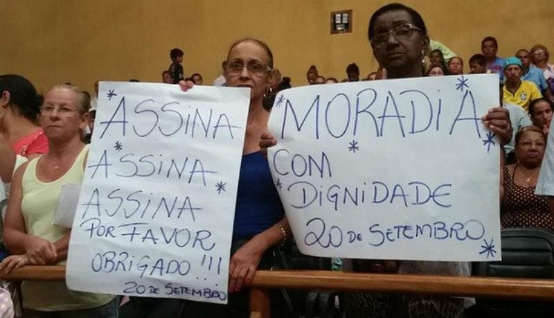 Moradores das &aacute;reas sociais fizeram press&atilde;o no Executivo