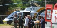Tiago foi transferido de helicóptero de Capão para Porto Alegre
