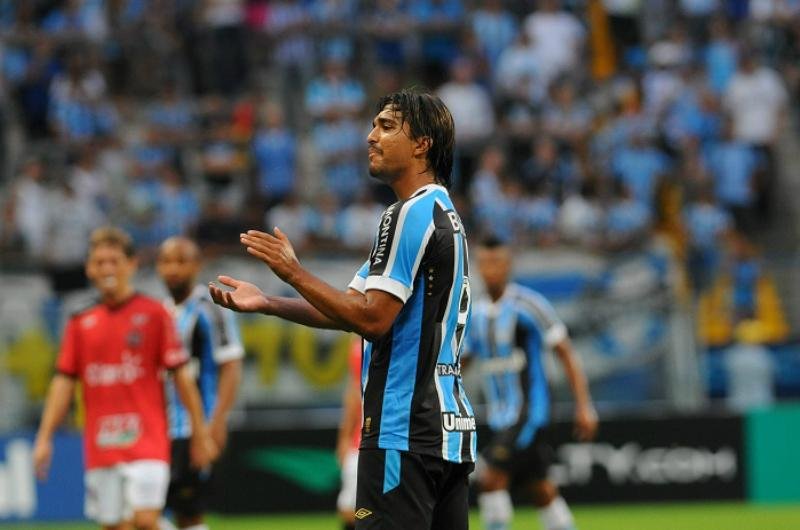 Marcelo Moreno se despediu do Gr&ecirc;mio com derrota