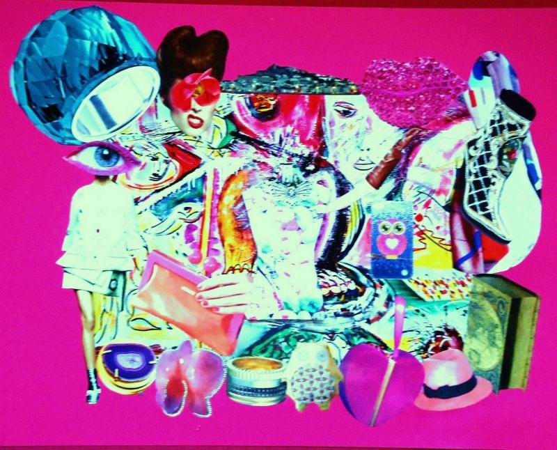 Artista Mariah de Olivieri exibe obra na t&eacute;cnica de collage