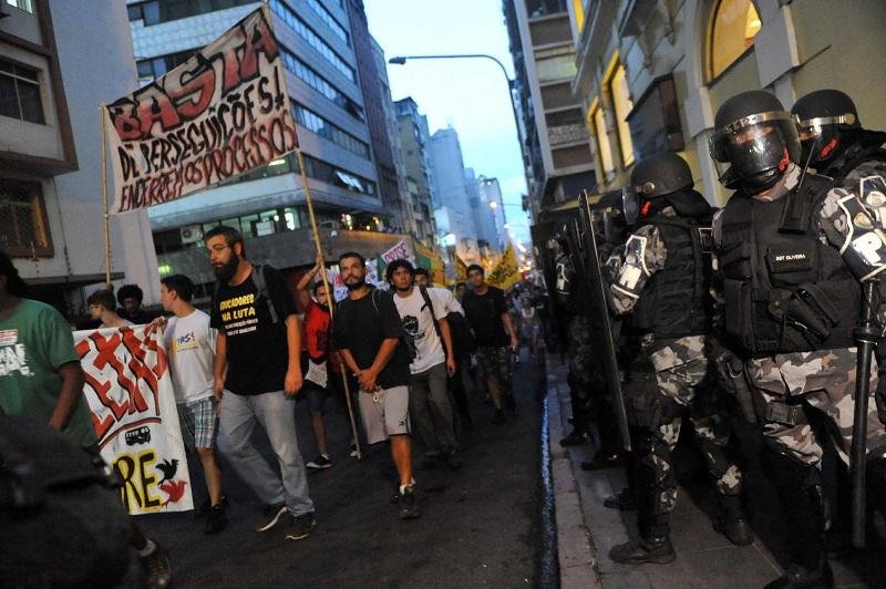 150 policiais acompanharam manifesta&ccedil;&atilde;o