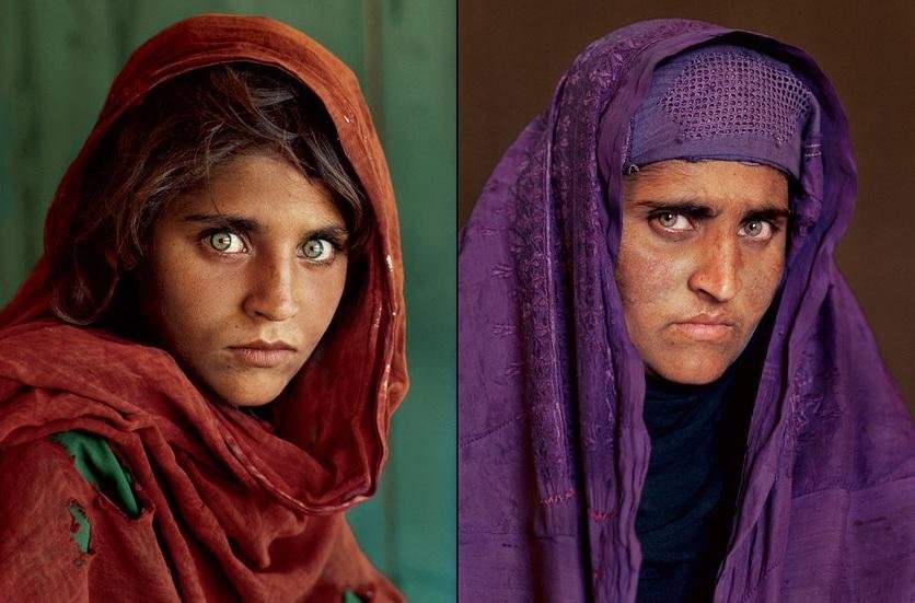 Sharbat Gula, na &eacute;poca com 12 anos, tornou-se um &iacute;cone fotogr&aacute;fico