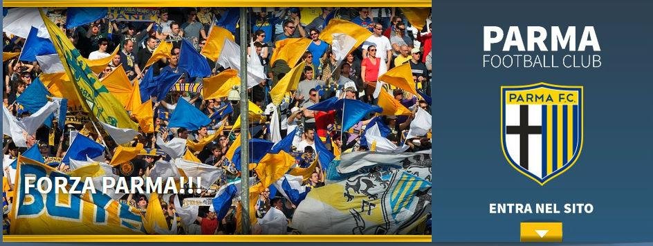 P&aacute;gina de entrada do site do Parma