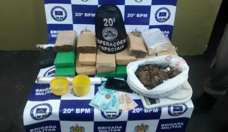 Mais de 10 kg de maconha apreendidos em Porto Alegre