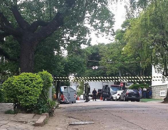 Artefato abandonado na rua Marqu&ecirc;s do Herval era simulacro
