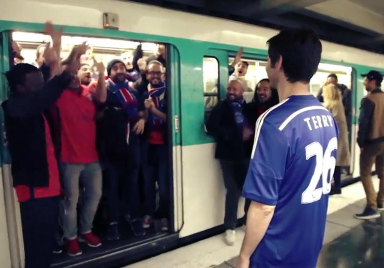 Trata-se de uma brincadeira, bem-humorada, contra o Chelsea, que fica pelo caminho na Liga