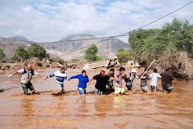 Inunda&ccedil;&otilde;es no norte do Chile deixam sete mortos
