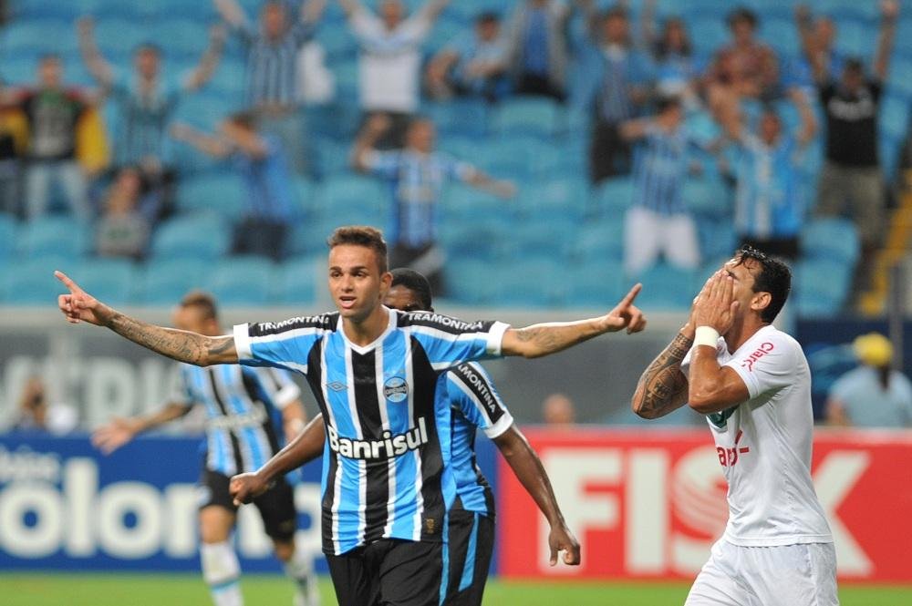 Luan marcou duas vezes para o Gr&ecirc;mio