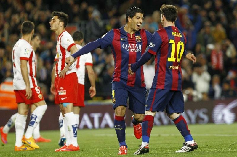 Messi e Su&aacute;rez comandaram goleada do Barcelona
