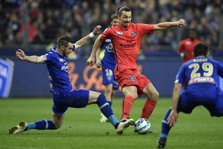 Ibrahimovic marcou duas vezes na goleada sobre o Bastia