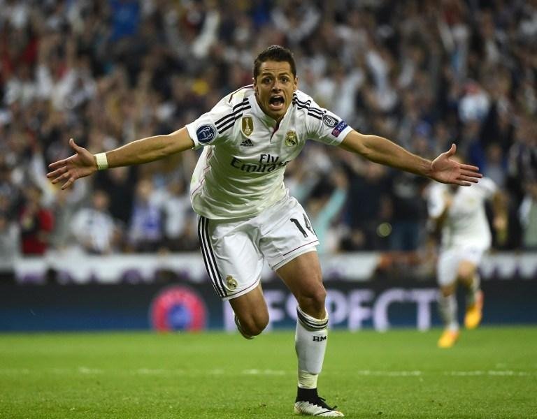 Chicharito Hern&aacute;ndez anotou o gol da vit&oacute;ria contra o arquirrival Atl&eacute;tico de Madrid