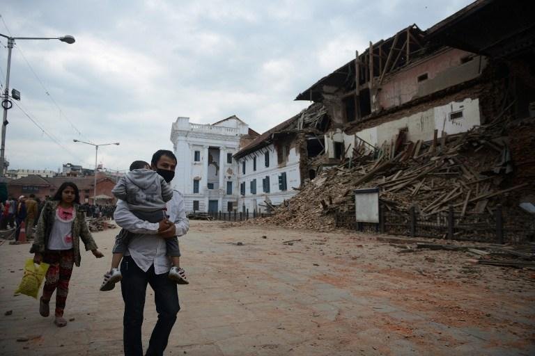 Casas desmoronaram com o tremor