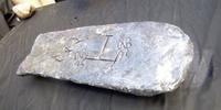 Barra de prata de 50 quilos foi encontrada