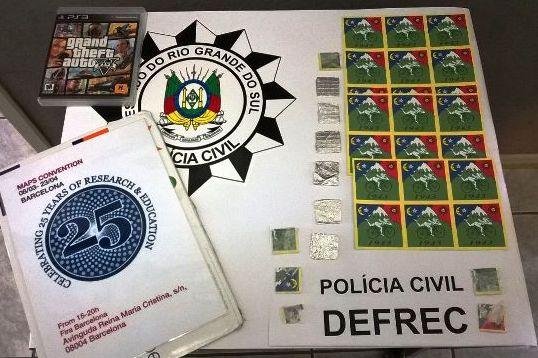 Jovem de 18 anos foi preso com alucin&oacute;geno importado da Espanha
