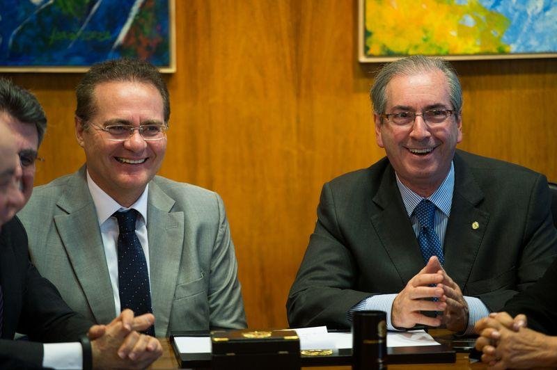 Renan Calheiros e Eduardo Cunha se encontraram na &uacute;ltima quinta-feira