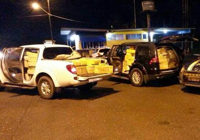 Maconha era transportada em dois ve&iacute;culos que foram abordados no Km 600 da BR 277