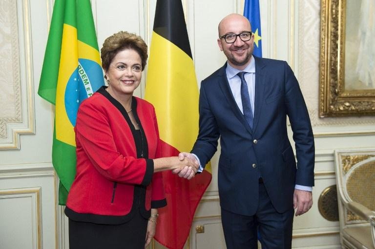 Dilma Rousseff chegou nesta quarta-feira &agrave; B&eacute;lgica para uma reuni&atilde;o com o primeiro-ministro do pa&iacute;s, Charles Michel