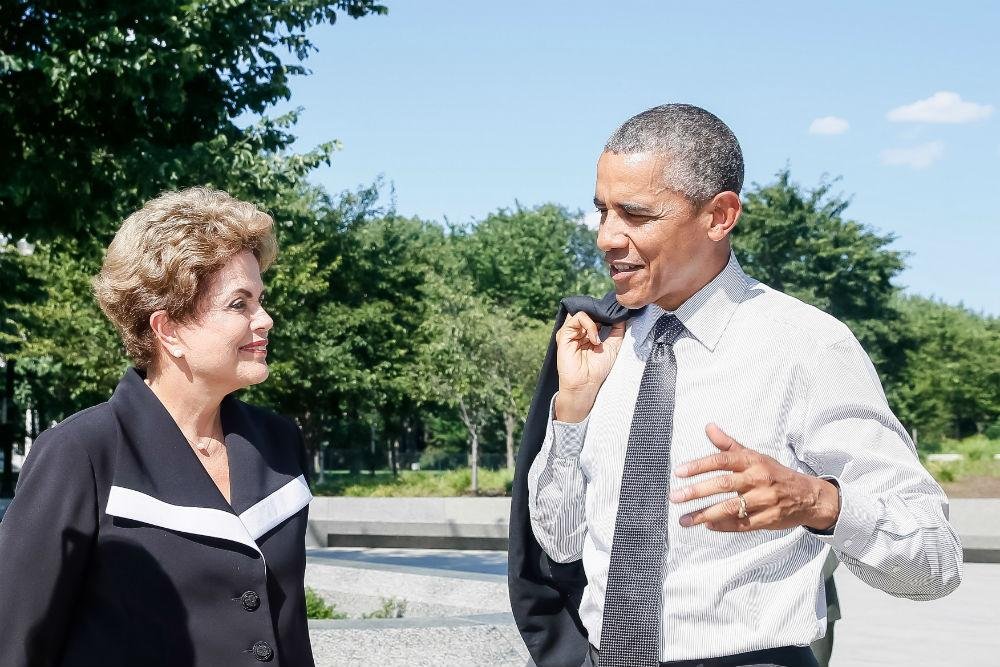 Dilma e Obama fizeram visita n&atilde;o programada na agenda do Planalto