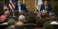 Durante a manhã, John Kerry presidiu, com o chanceler egípcio Sameh Shukri, a reunião do diálogo estratégico