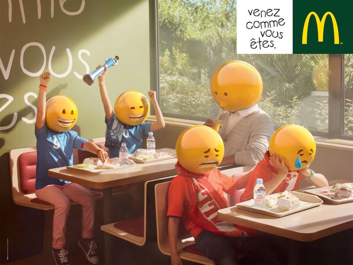 Campanha do McDonald&acute;s franc&ecirc;s utilizando emoticons