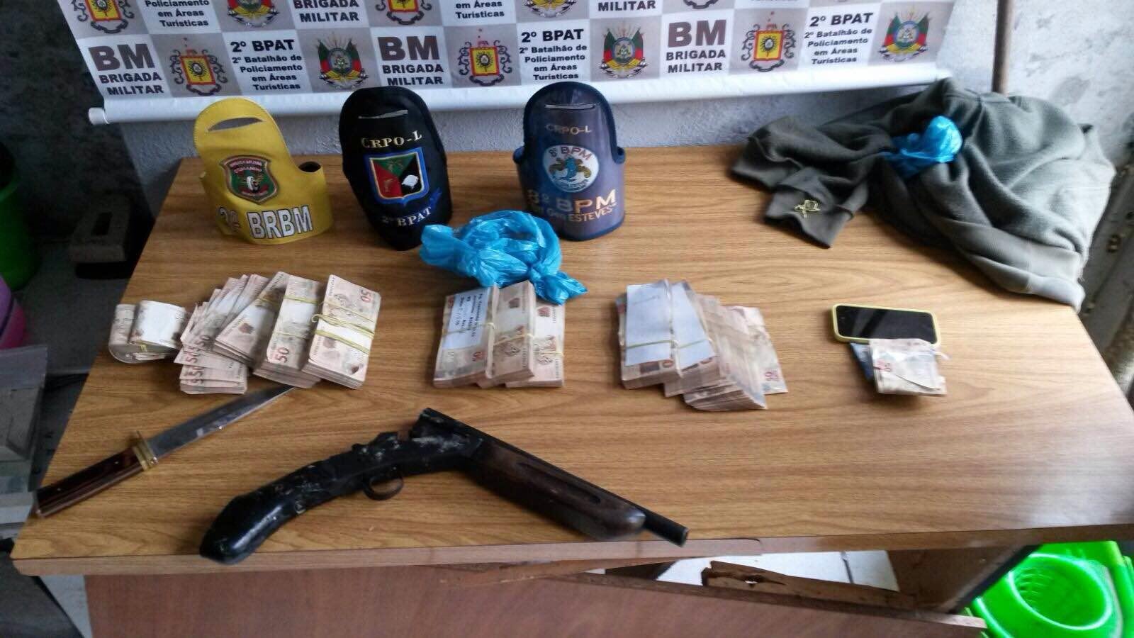 BM recupera quase R$ 60 mil que haviam sido roubados em Cidreira