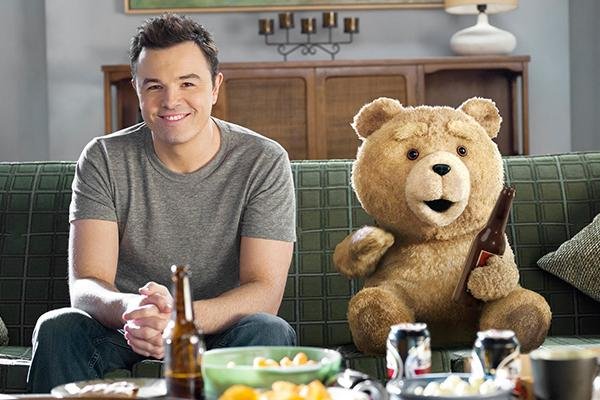 MacFarlane e sua cria&ccedil;&atilde;o, o urso desbocado