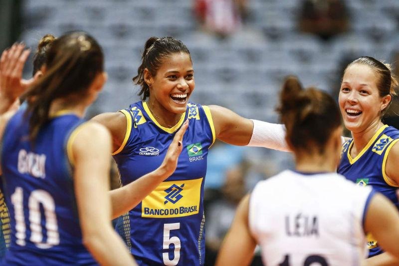 Brasil vence no v&ocirc;lei feminino em tarde de festa para sele&ccedil;&atilde;o sub-23 no Rio
