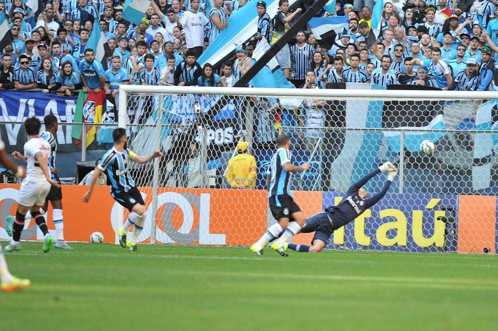 Gr&ecirc;mio trope&ccedil;a e perde para S&atilde;o Paulo na Arena 
