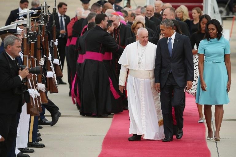 Papa Francisco chega a Washington para visita de seis dias aos EUA