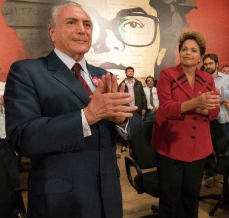 Dilma Rousseff recebeu no Pal&aacute;cio da Alvorada, o vice-presidente Michel Temer 