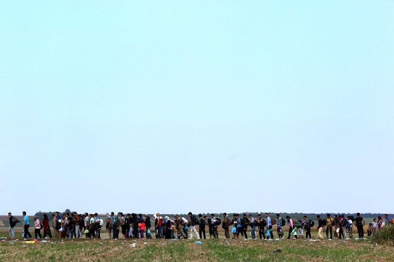 Milhares de migrantes s&iacute;rios tentam passar fronteira da S&eacute;rvia com Cro&aacute;cia