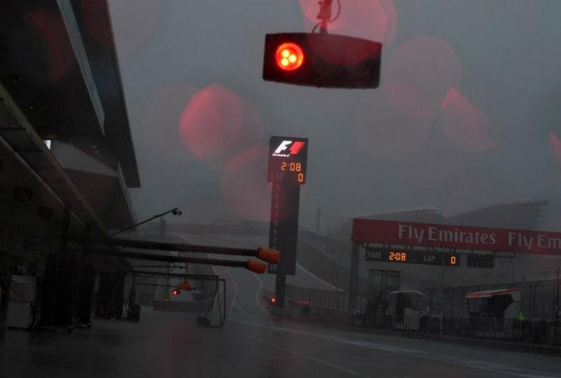 Treino foi cancelado por conta da chuva em Austin
