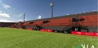 Vista da arquibancada Leste do novo estádio do Brasil de Pelotas