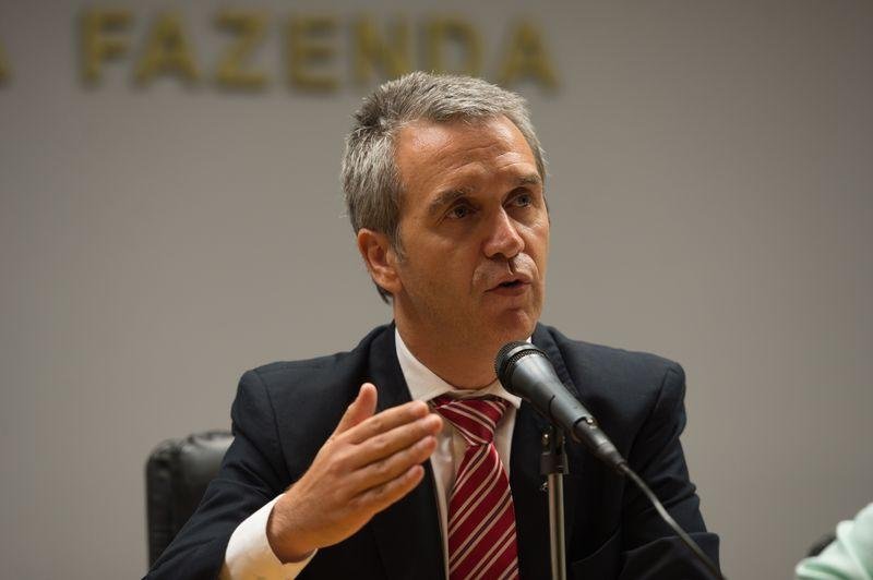 O subsecret&aacute;rio de Fiscaliza&ccedil;&atilde;o da Receita, I&aacute;garo Martins, na coletiva sobre eSocial