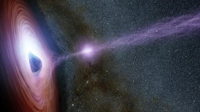 Nasa anunciou avistou pela primeira vez algo saindo do buraco negro