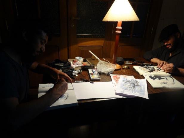 Ilustradores Walter Pax e Carlos Ferreira participaram da edi&ccedil;&atilde;o de 2014