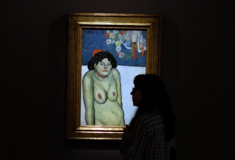 Obra &eacute; um magn&iacute;fico nu de uma artista de cabar&eacute; com forte carga er&oacute;tica
