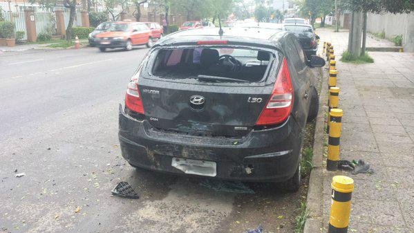 Hyundai n&atilde;o escapou de caminh&atilde;o desgovernado