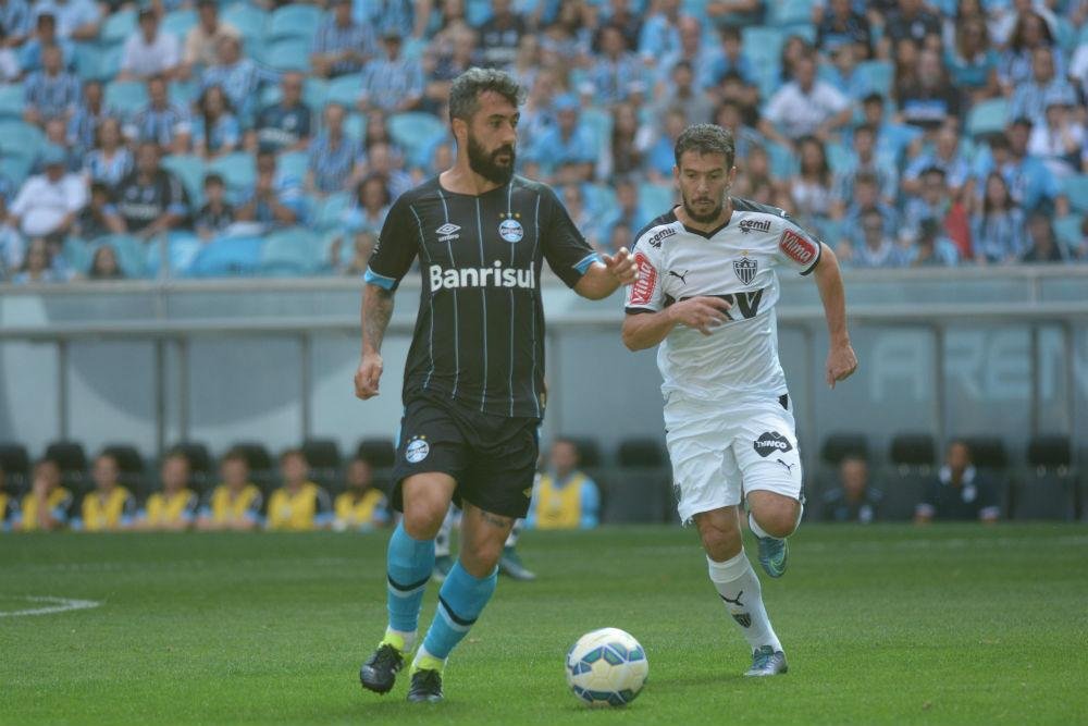No &uacute;ltimo jogo do ano na Arena, Gr&ecirc;mio venceu o Atl&eacute;tico-MG
