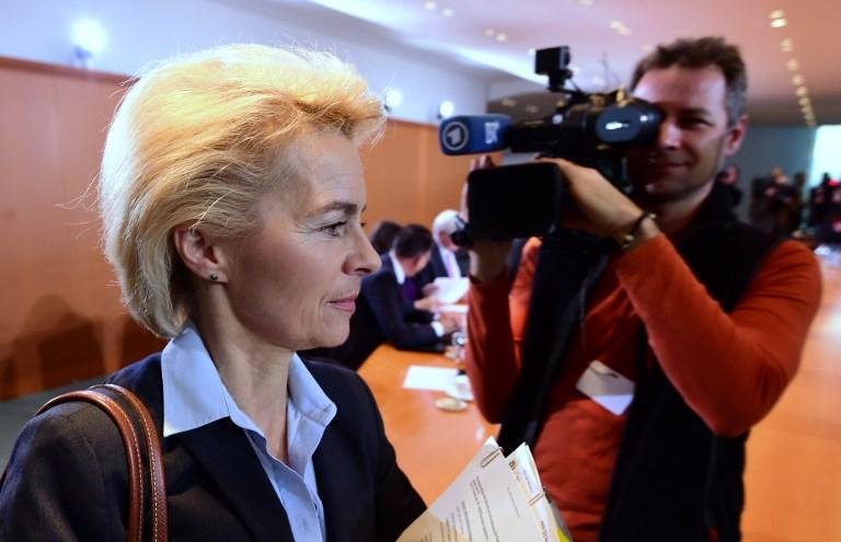 Ministra da Defesa Ursula von der Leyen participa de reuni&atilde;o em Berlim